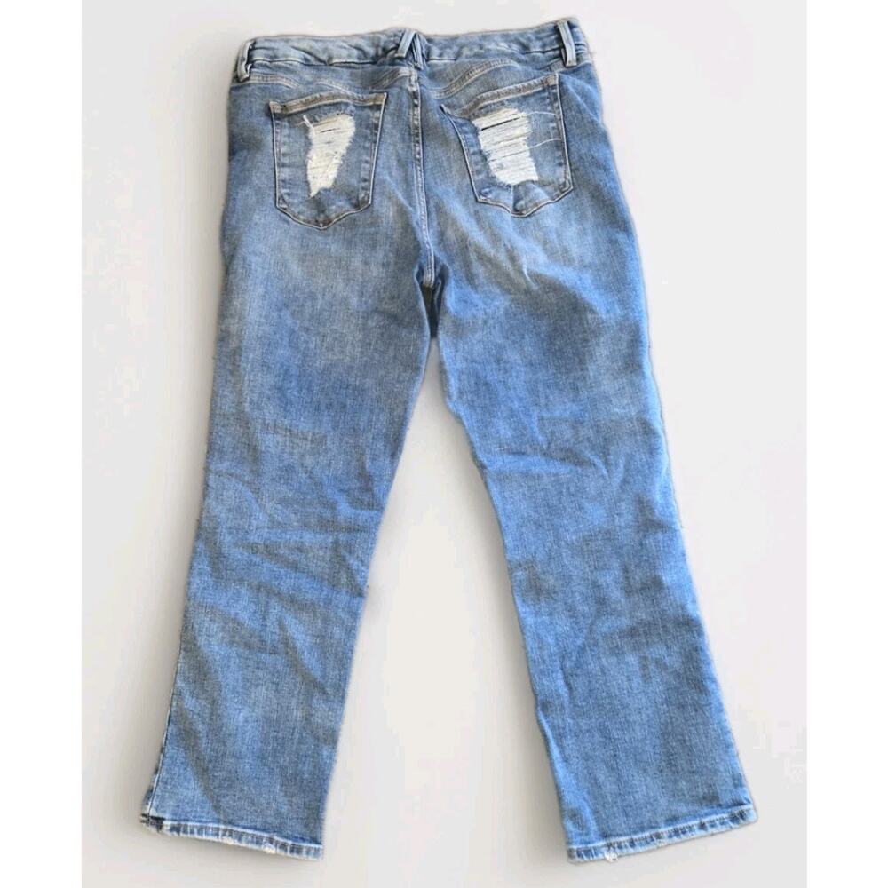 Good American Good Classic Straight Jeans Women’s 14/32 High Rise Blue Denim
